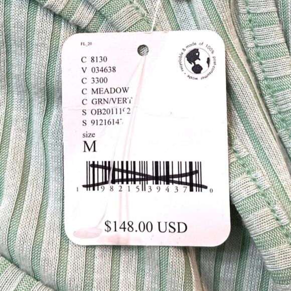 Free People Drops Of Venus Midi Dress Green Sz Medium Vacation Spring Summer NWT - Picture 7 of 9